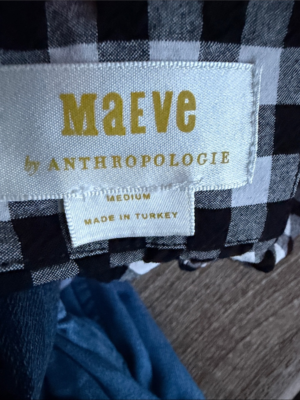 Maeve Anthropologie Black & White Gingham Crop Top Size Medium - Picture 11 of 11